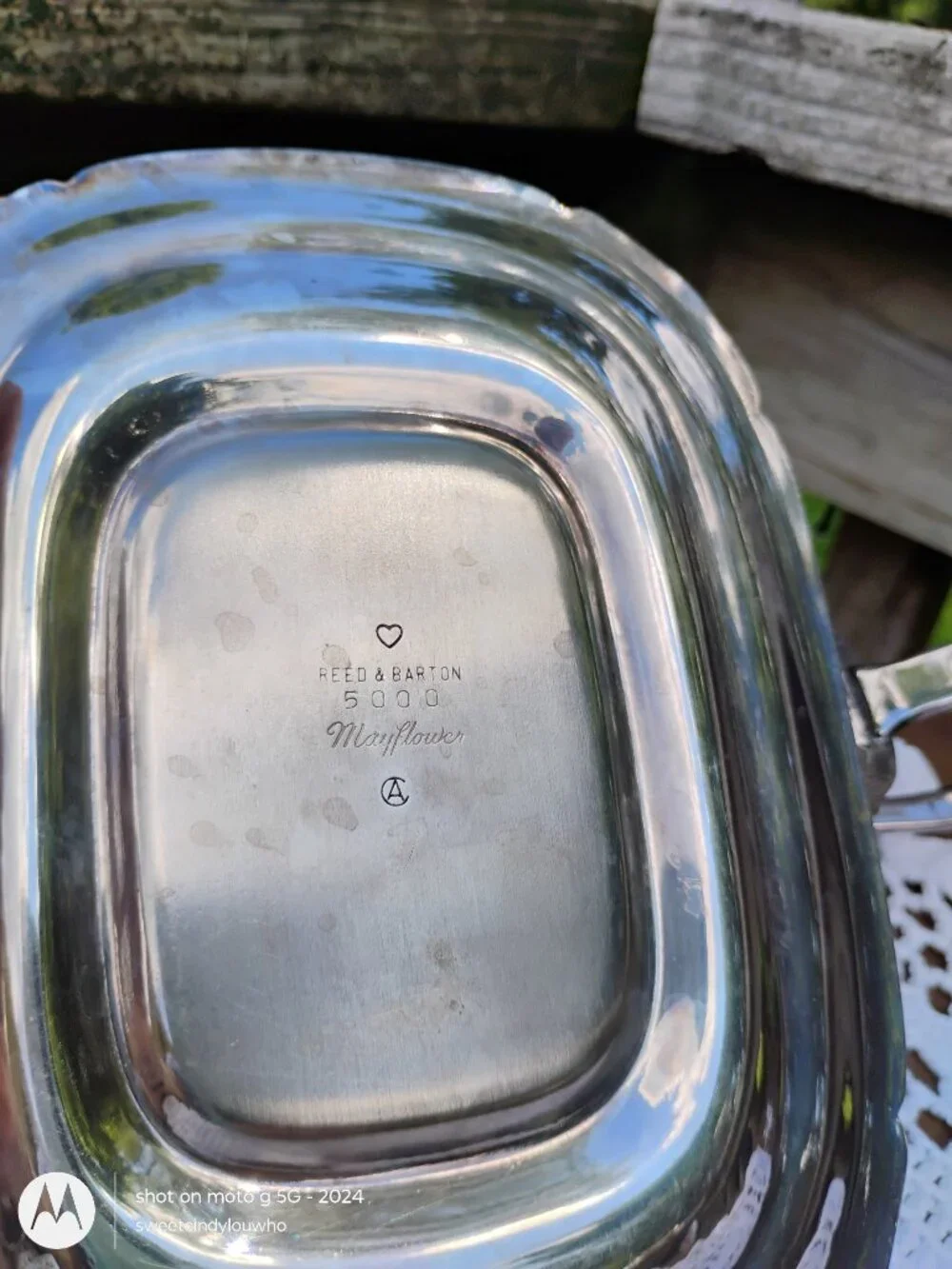 Reed and Barton Mayflower 5000 silver plated gravy boat with under plate made 19